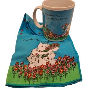 Vintage AVON Breakfast n Bed Mug with Napkin Mother's Day Gift Collection  NOS!